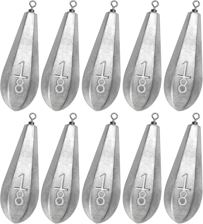 BLUEWING Swivel Bank Sinkers Fishing Weights with Swivel Bottom Bullet Sinkers for Freshwater and Saltwater, 1/8oz to 16oz - Image 1